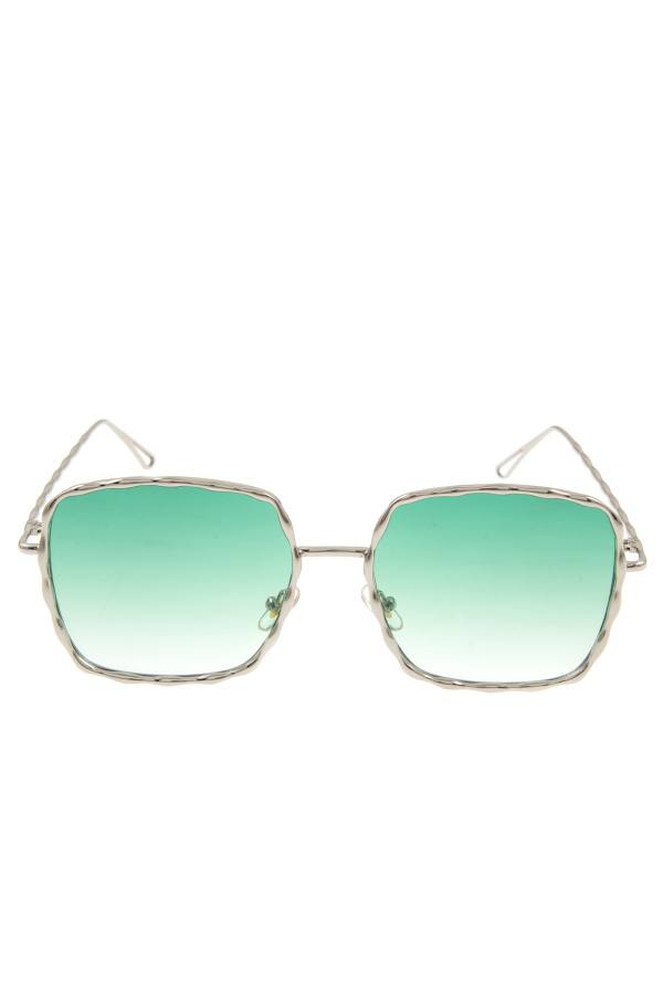 LUA Hammered framed color lens fashion sunglasses