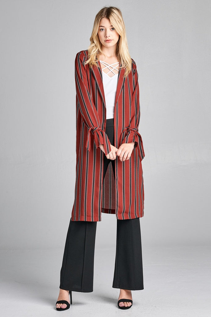 JORDAN Multi stripe long Kimono jacket