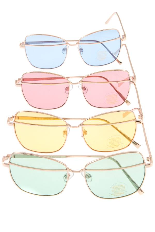 SAMIRA Metal accent color lens sunglasses