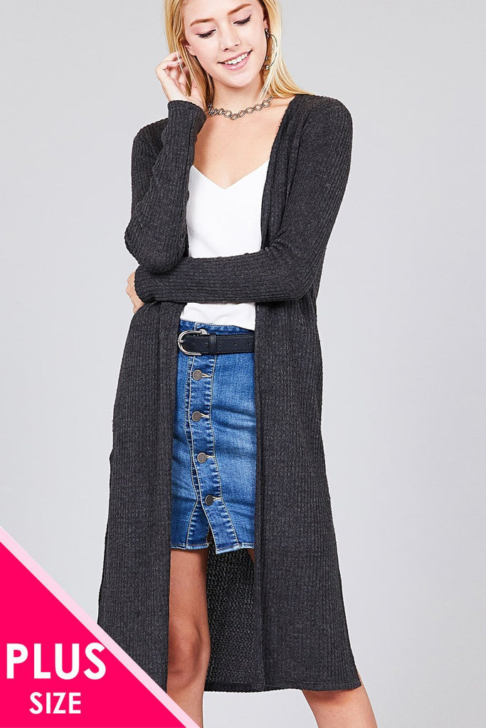 CAMILLE Long sleeve open cardigan