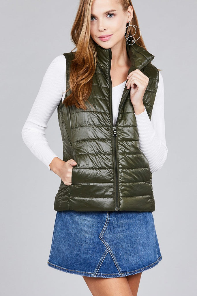 Quilted padding vest