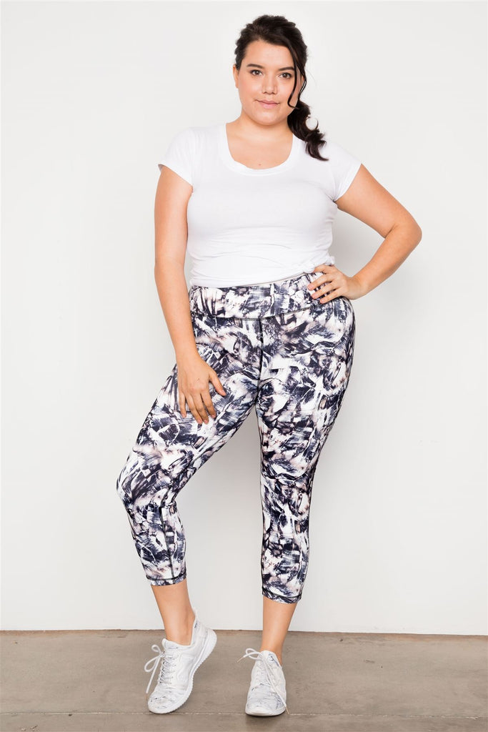 FRANNY Mid Rise Abstract Leggings
