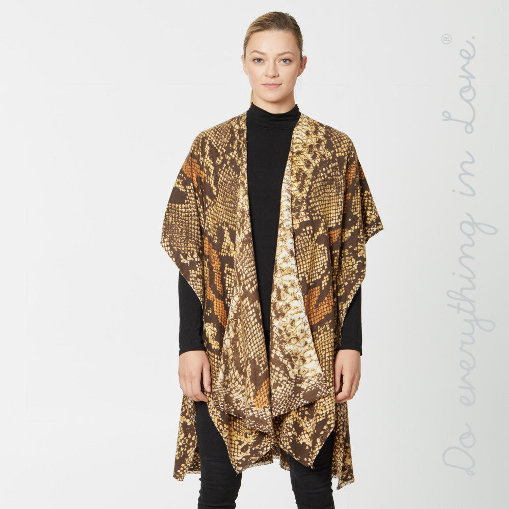 Lightweight Snakeskin Kimono One fits most