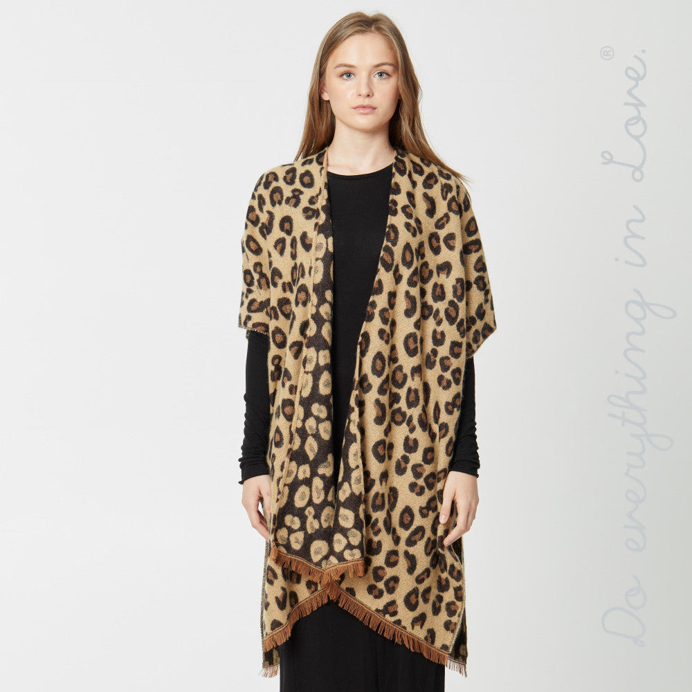 Cozy Soft Leopard Print Kimono One fits most