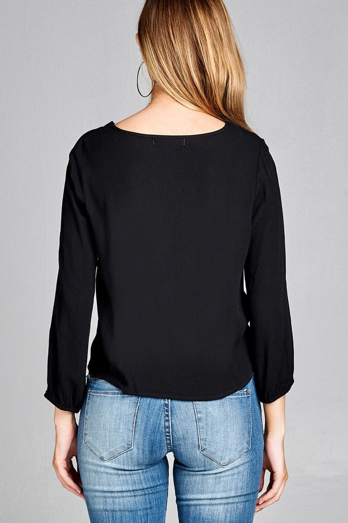 HOLLY Long sleeve round neck top