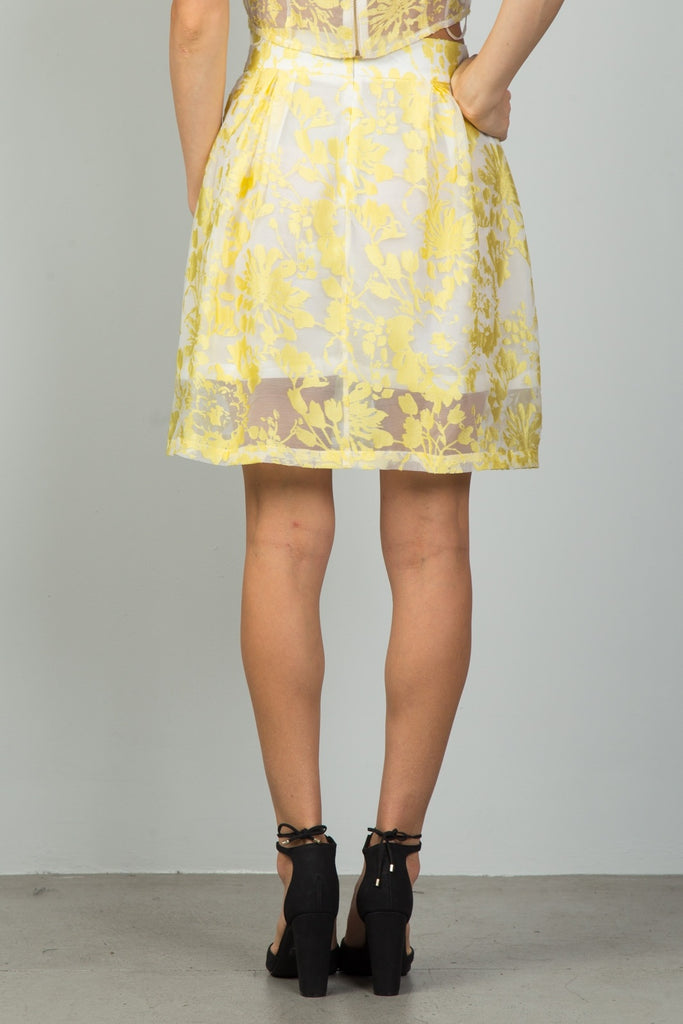 BELL floral embroidered skirt