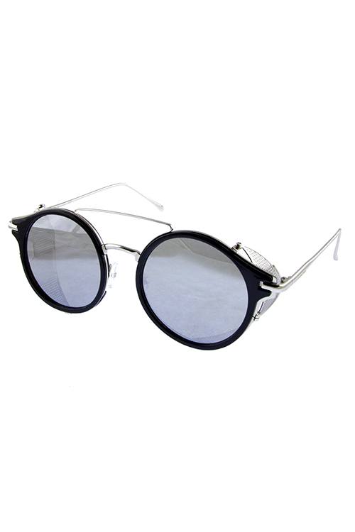 LORENA rebar horned side shield vintage inspired sunglasses