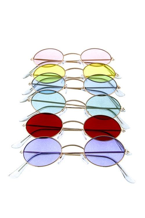 CAMILA oval metal vintage style retro fashion sunglasses