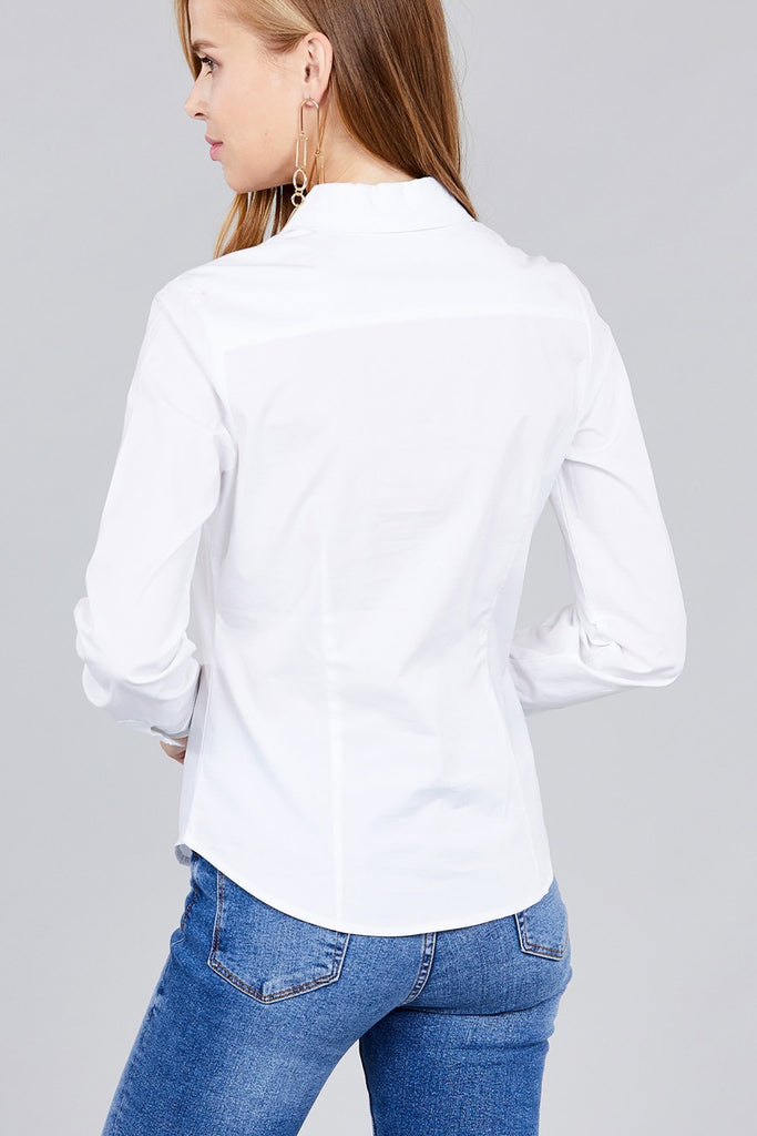 BELLA Long sleeve button down stretch shirt