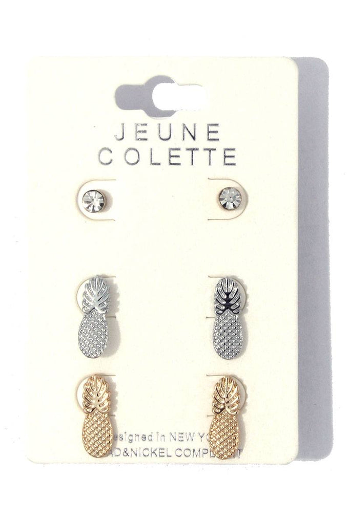 Pineapple earring set