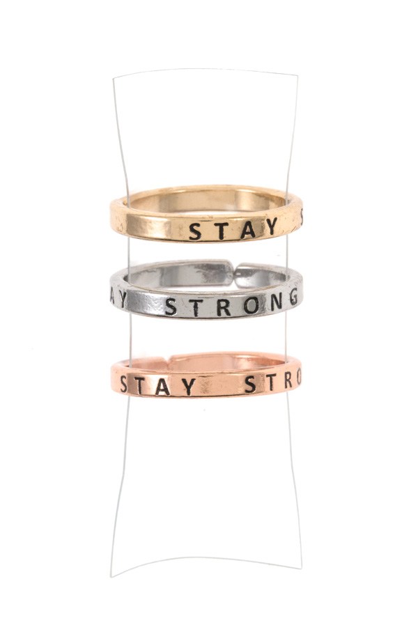 Stay strong ring set