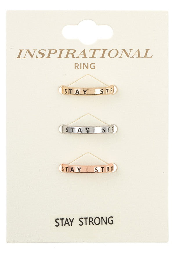 Stay strong ring set