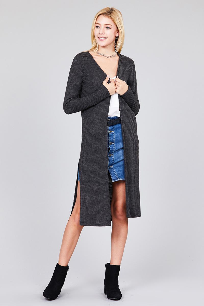 CAMILLE Long sleeve open cardigan