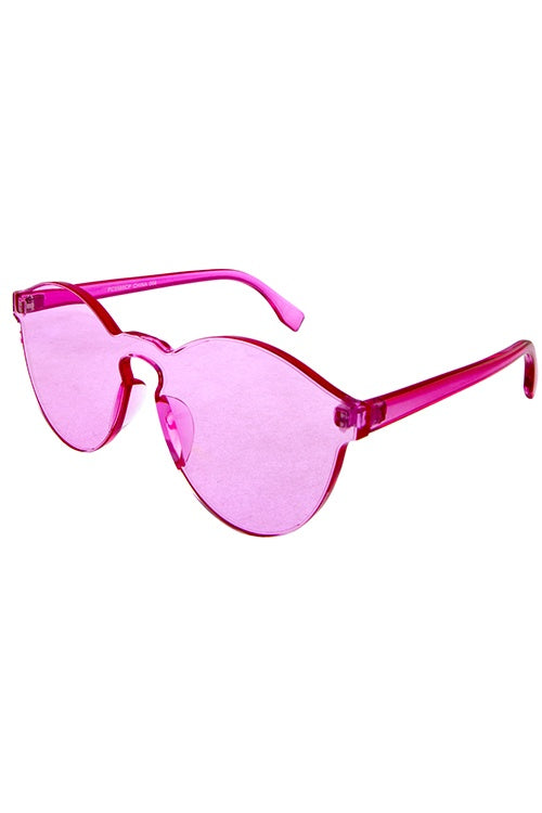 VALE thick transparent rimless horn sunglasses