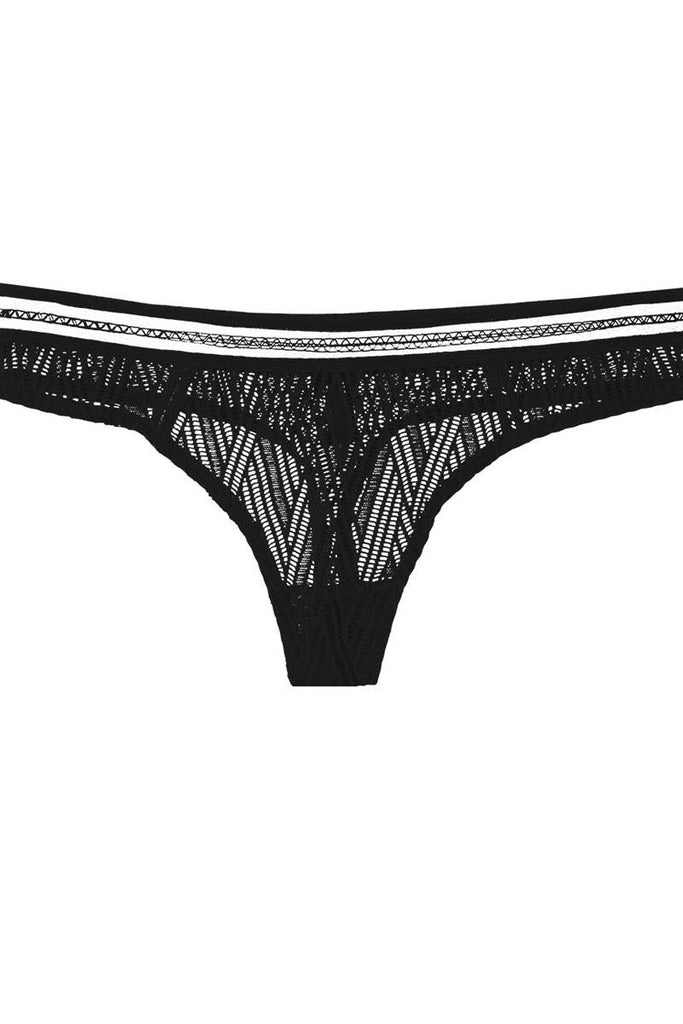 Pattern lace thong