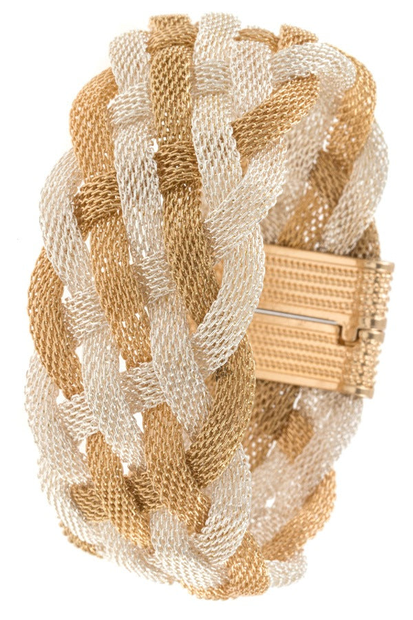 Braided mesh bracelet
