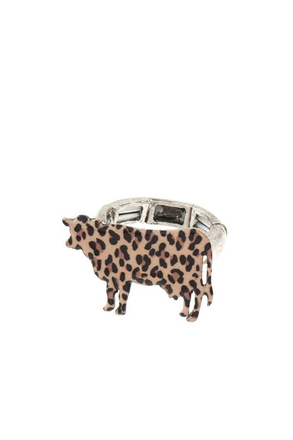 Animal print cow ring