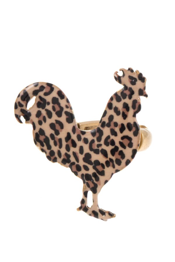 ELENA Animal print chicken ring