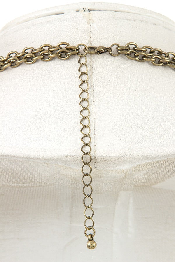 Dream catcher gemstone bead necklace set