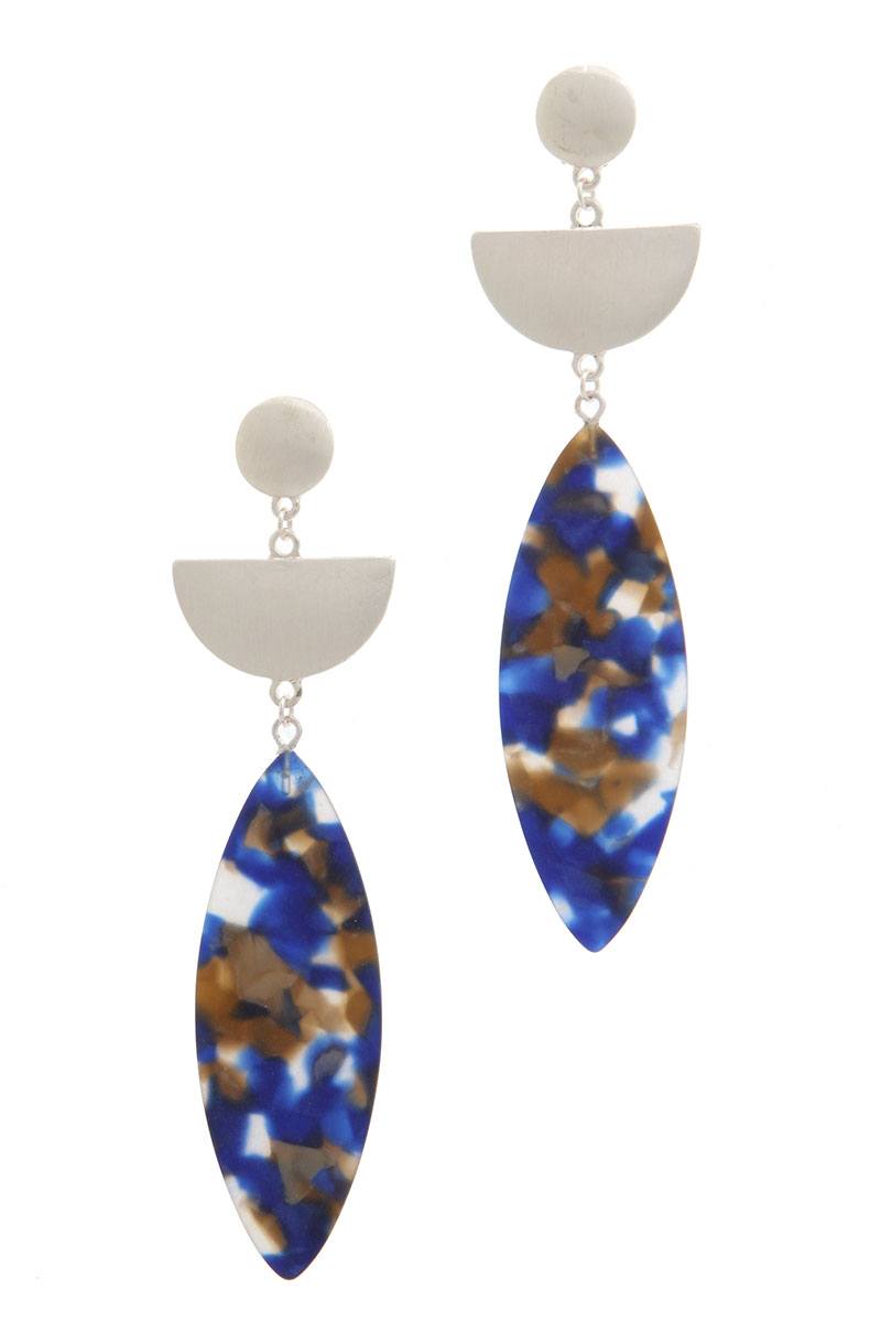 AUDRY pointed oval drop earring