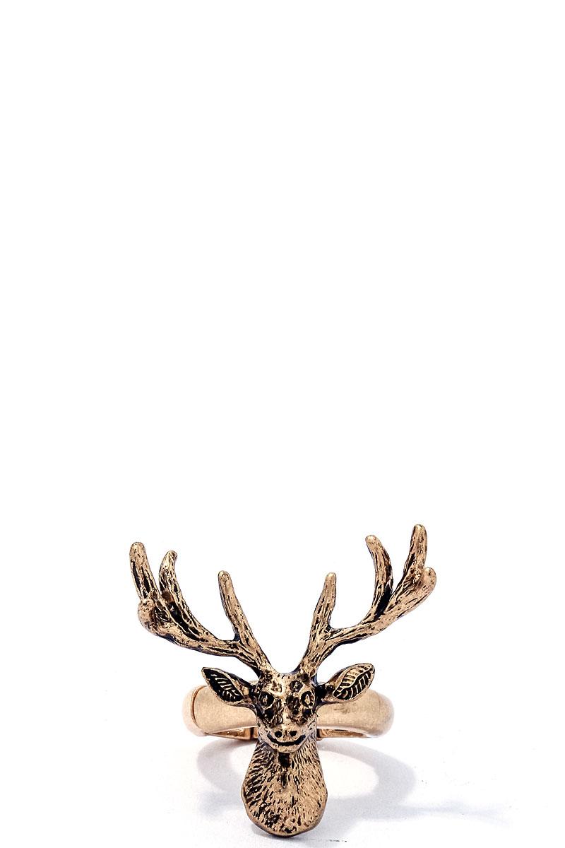 Chic modern stretchable deer ring