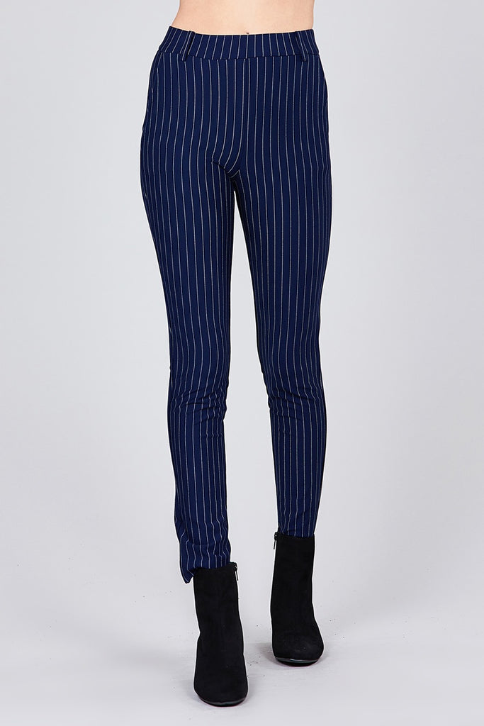 DINA elastic stripe knit pants