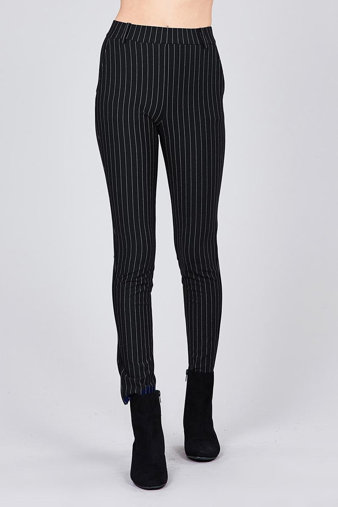 GABRIELA waist elastic stripe knit pants