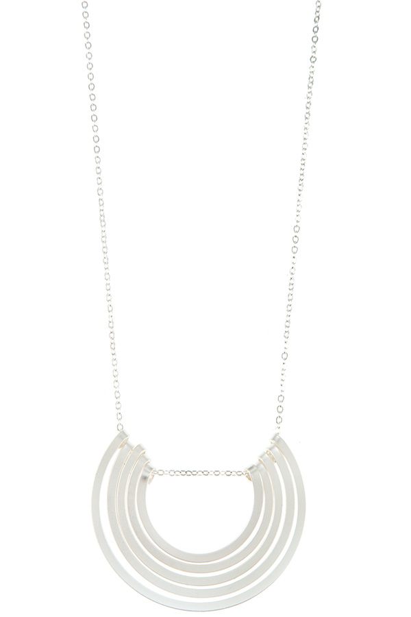 Semi circle multi pendant necklace set