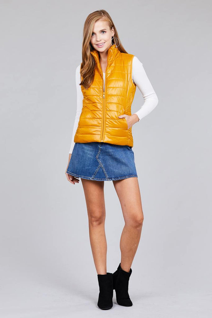 Quilted padding vest