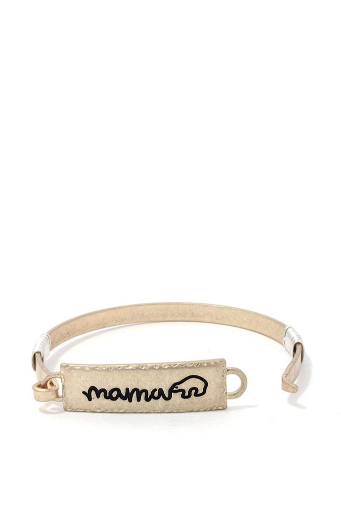 Mama Bear Metal Bar Bracelet