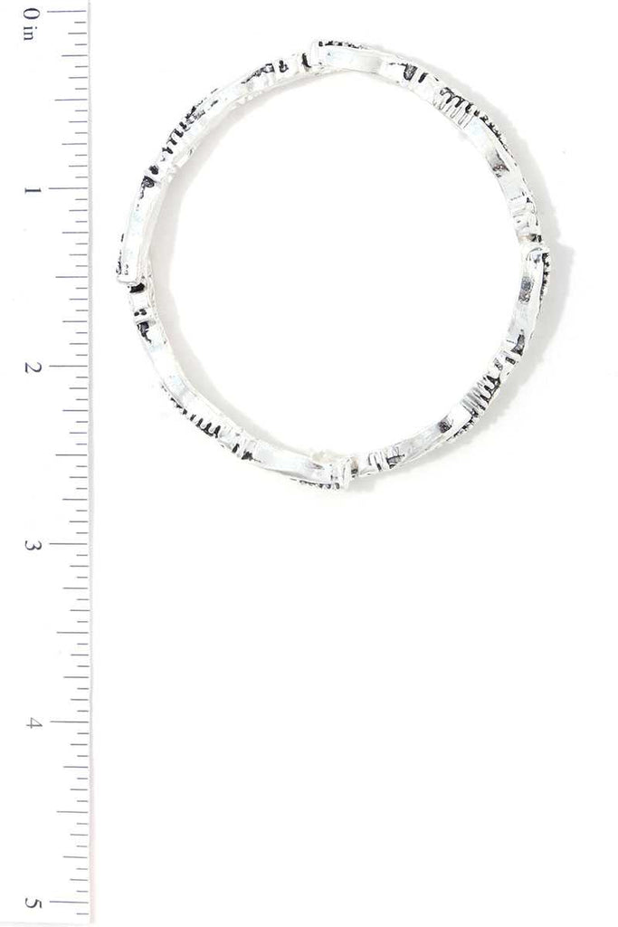 Thin Filigree Metal Stretch Bracelet