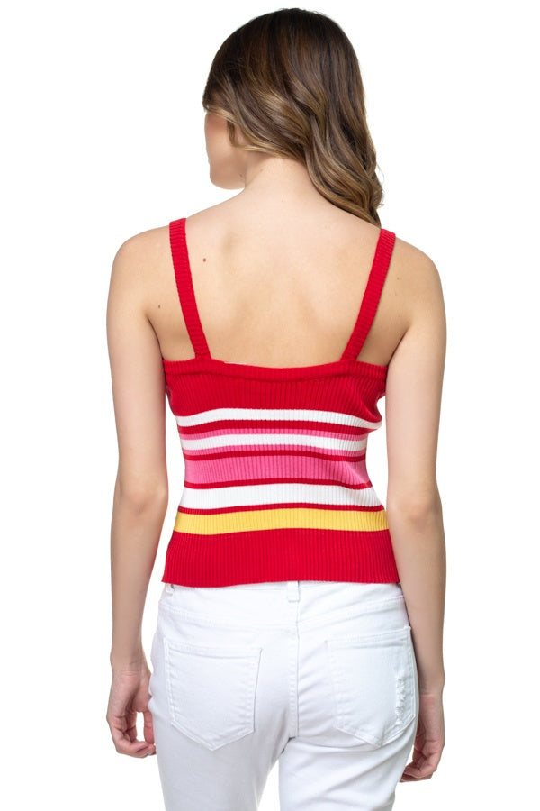 ANGELINA Stripe Sweater Cropped Top