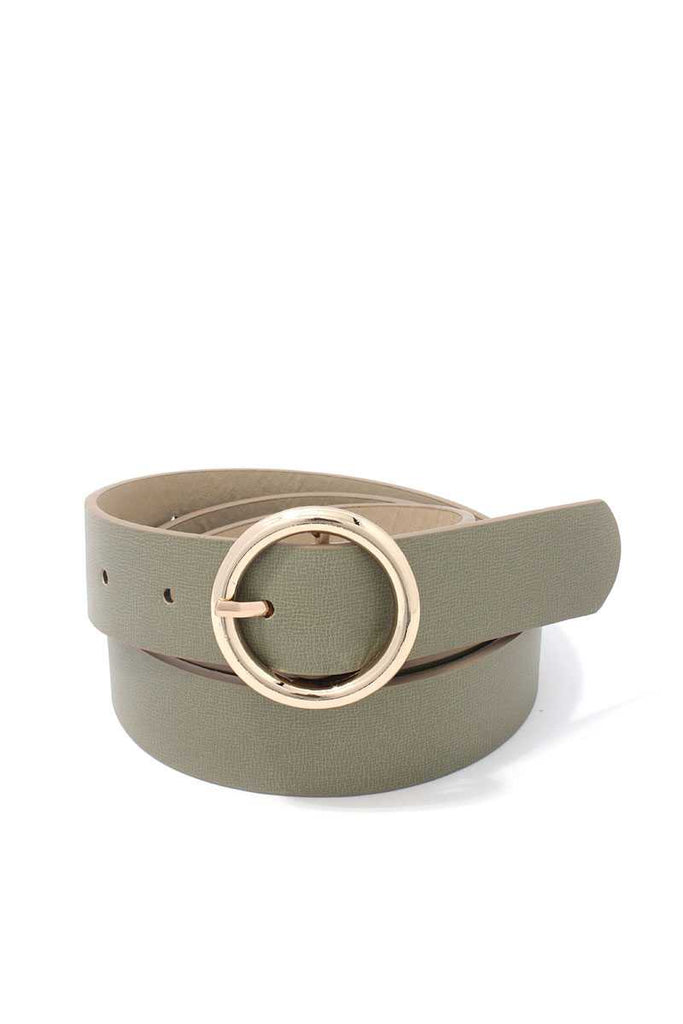 Metal Ring Pu Leather Belt
