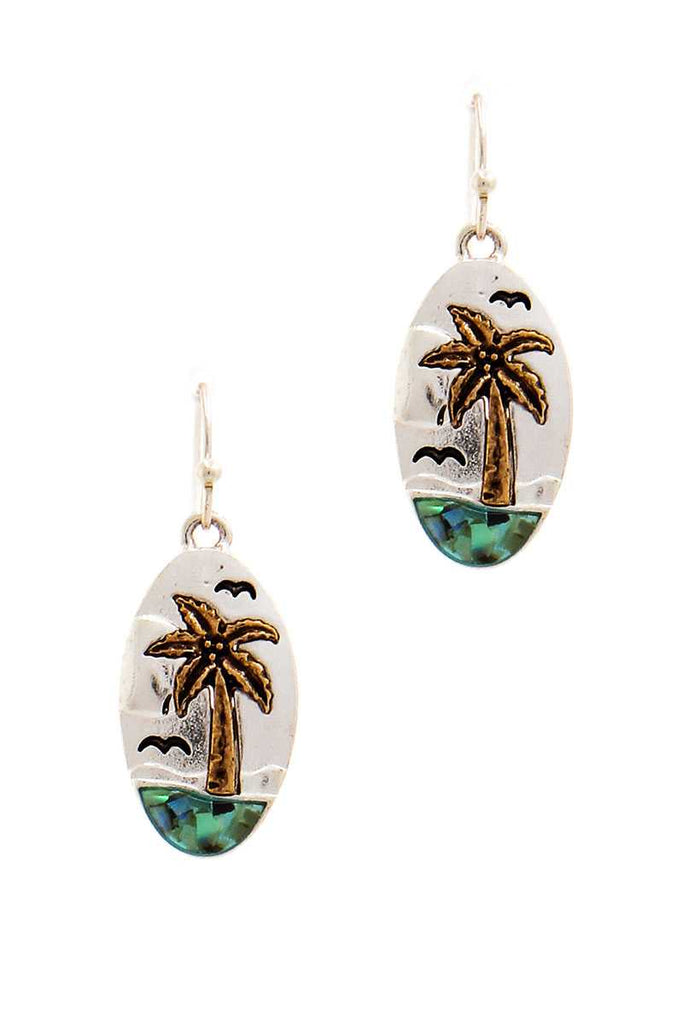 Designer Cute Sea And Palm Tree Earring
