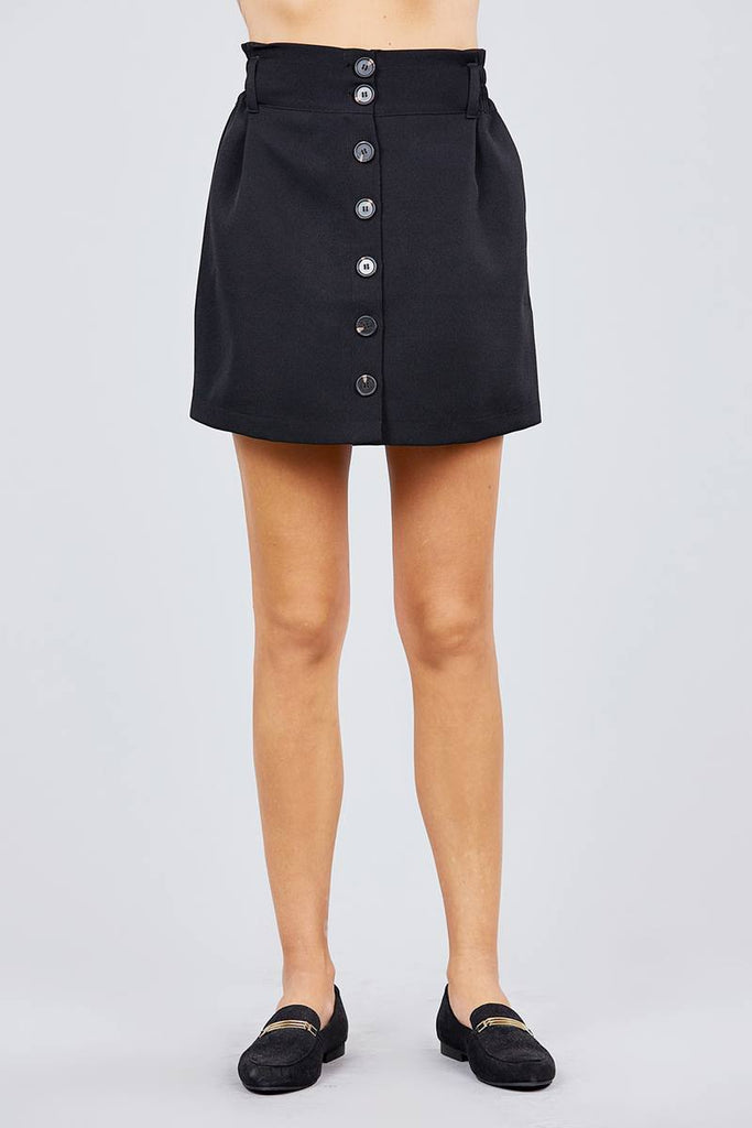 CHRIS LANNA High Waist Button Down Mini Skirt