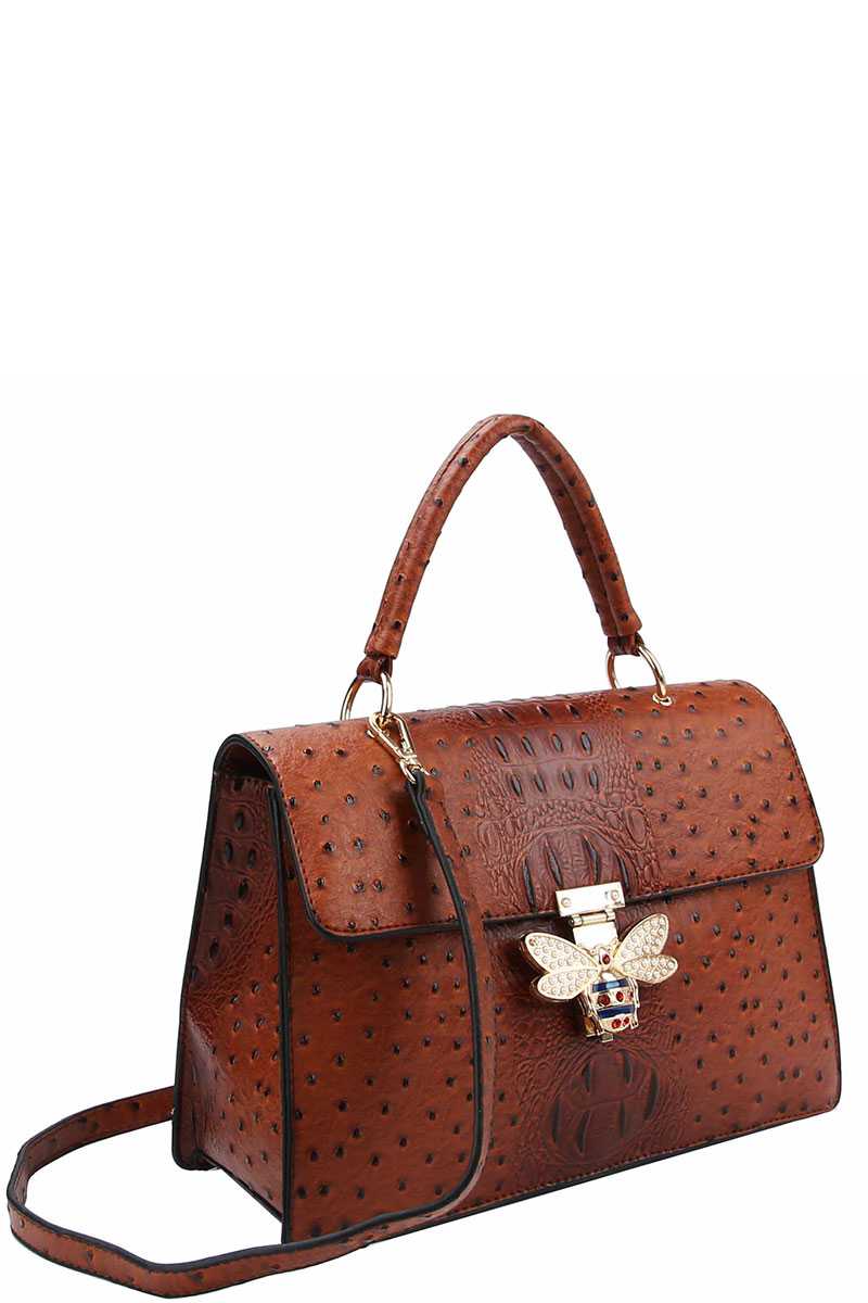 CUTE BEE Buckle Satchel With Matching Wallet