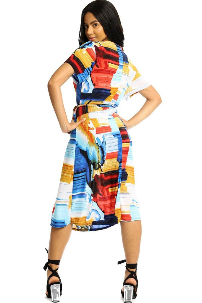 SONIA Wrapped Style Midi Dress
