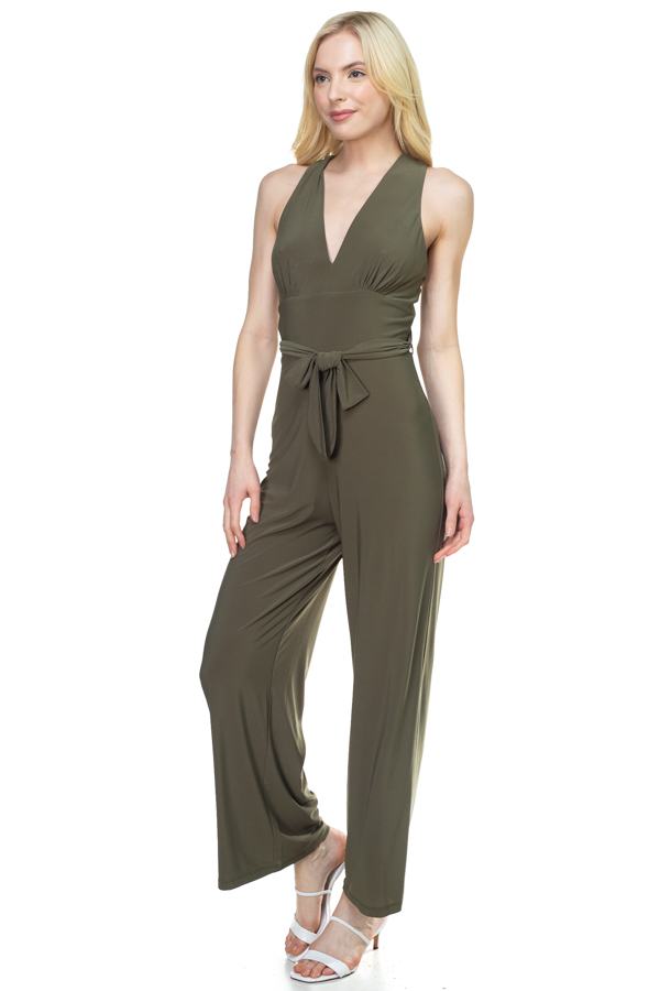 ANNA Strapless Belted Jumpsuit