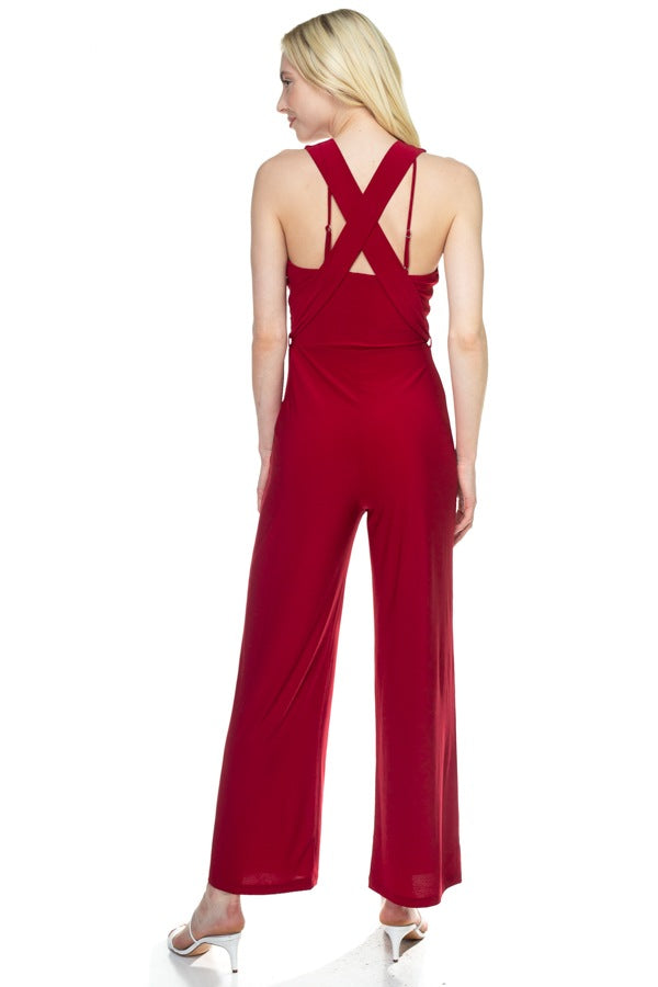 AMELIA Strapless Belted Jumpsuit