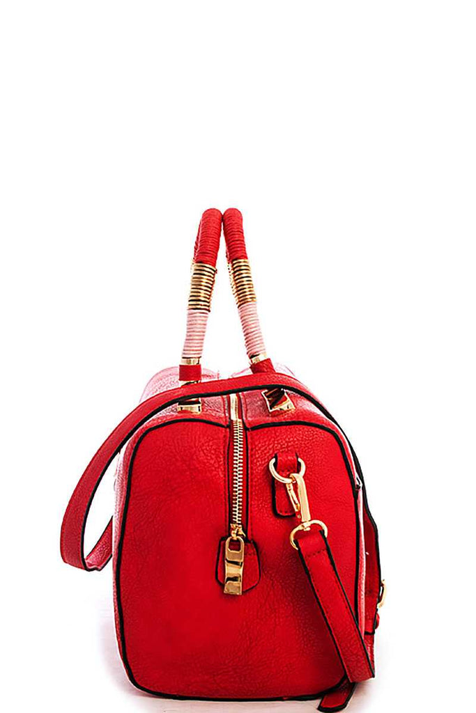 Cute Stylish Moroccan Top Handle Boston Bag With Long Strap