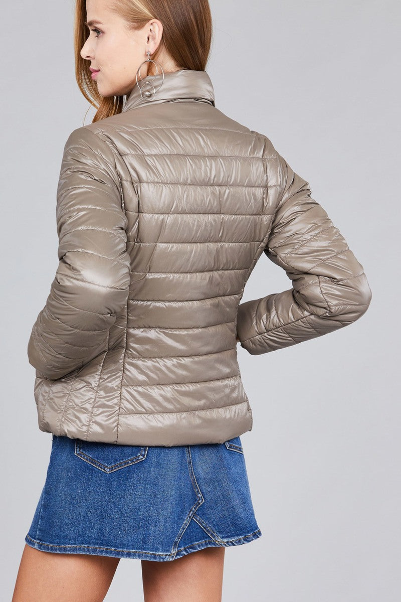 Long Sleeve Quilted Padding Jacket
