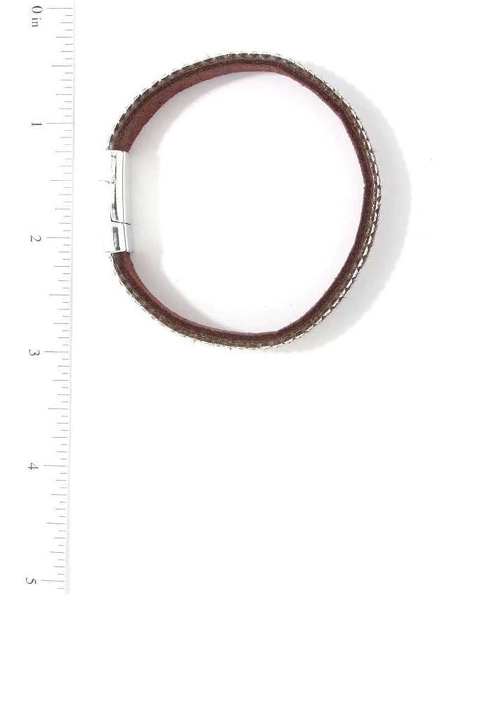 Rhinestone Animal Pattern Magnetic Bracelet