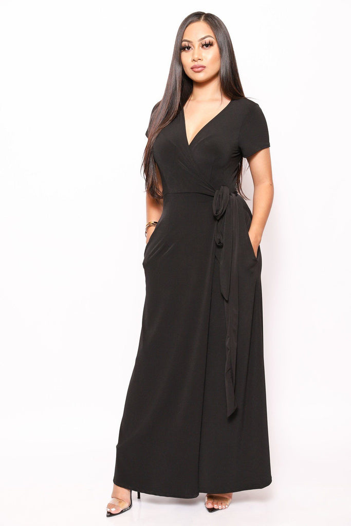 Simple, Sexy, And Chic Floor Length Wrap Dresses