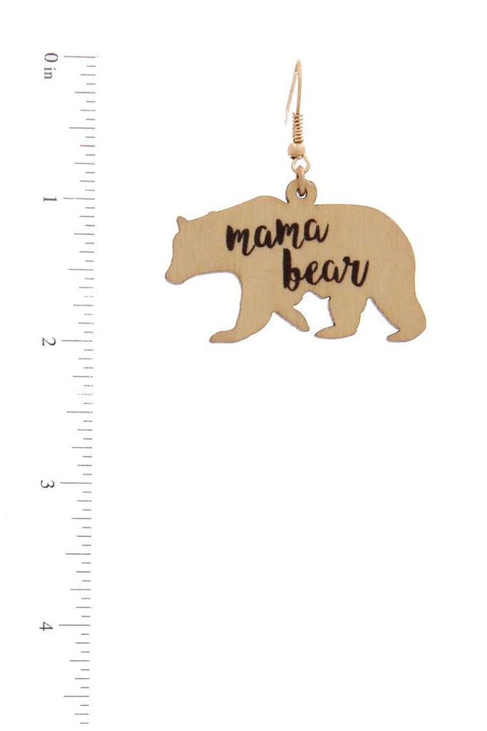 Mama Bear Drop Earring
