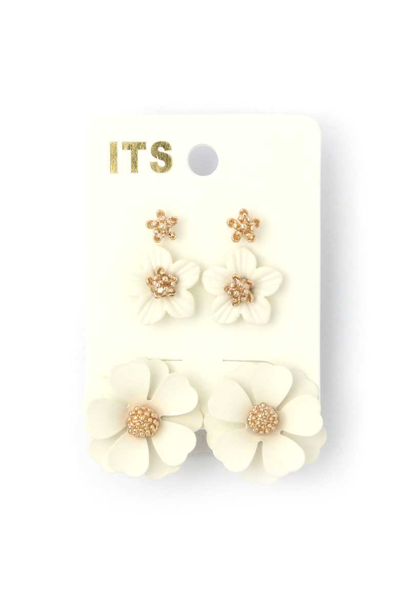 Flower Stud Earring Set
