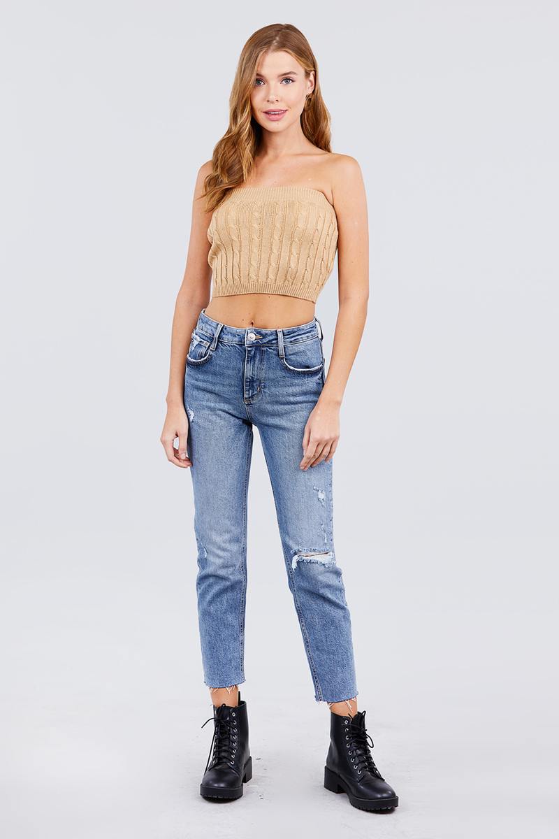 Twisted Effect Tube Sweater Top