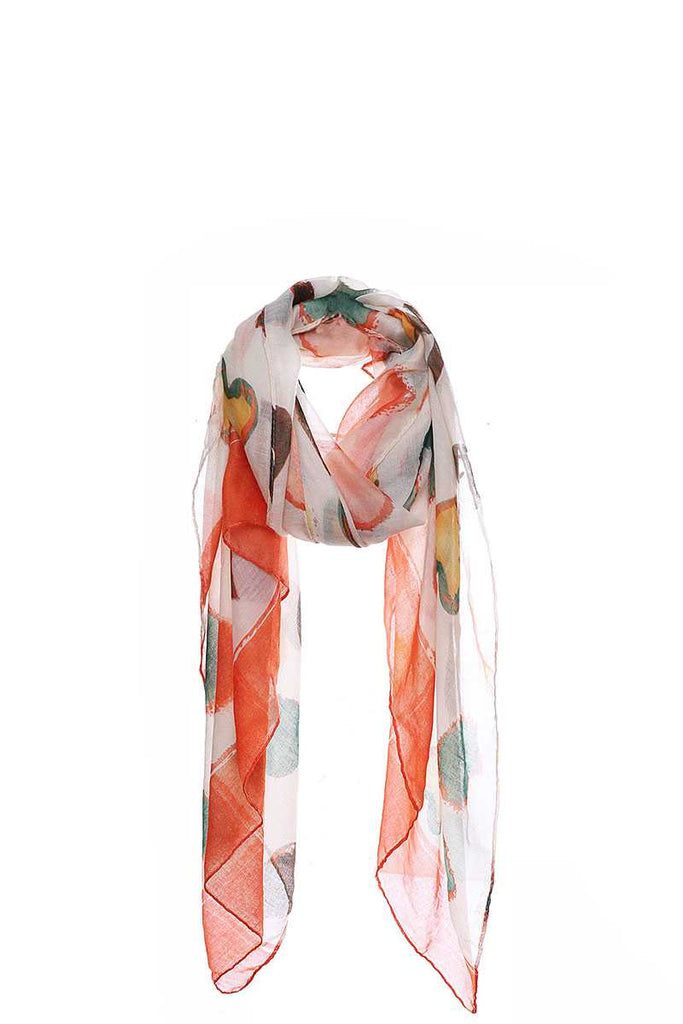 Fashion Soft Water Color Heart Print Scarf