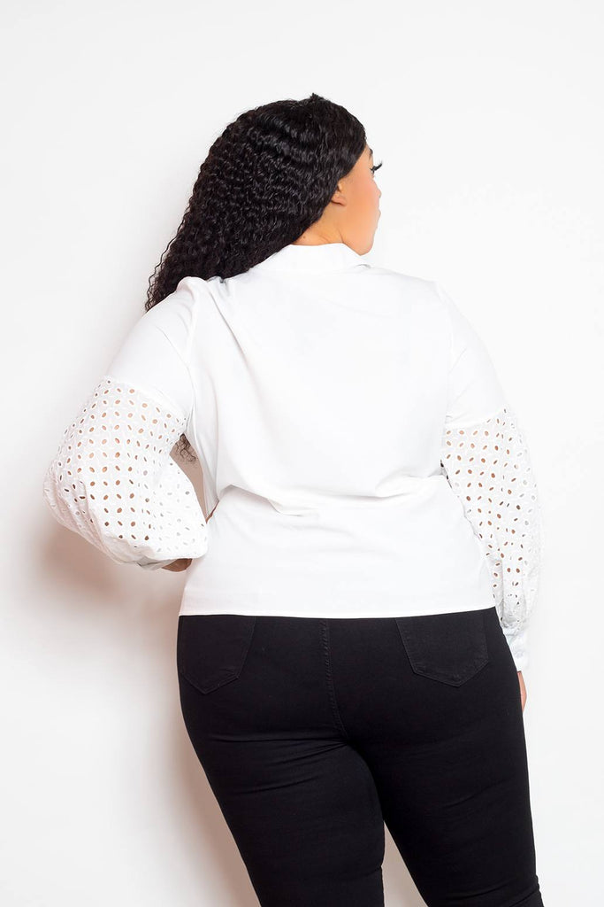 Blouse With Punched Sleeves