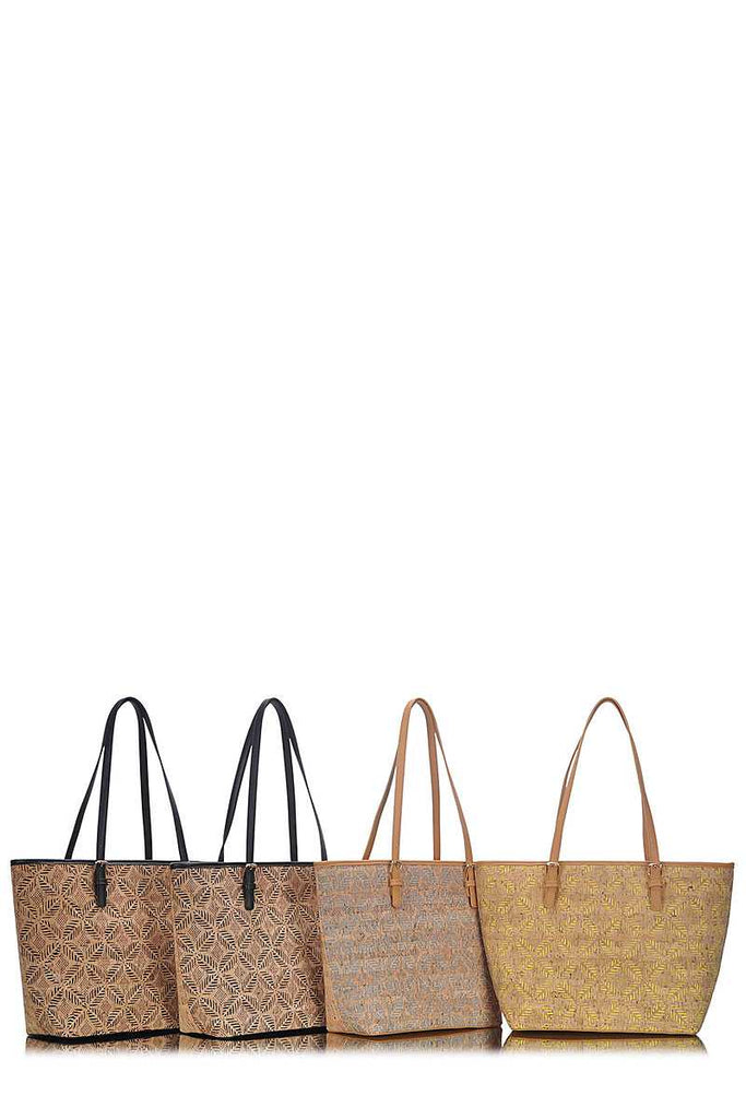 Chic Trendy Cork Textured Fashion Pattern Shopper Bag