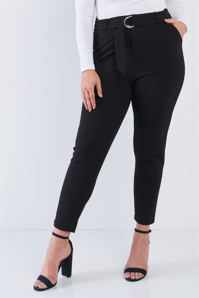 Plus Size High Waisted Ankle Length Pants